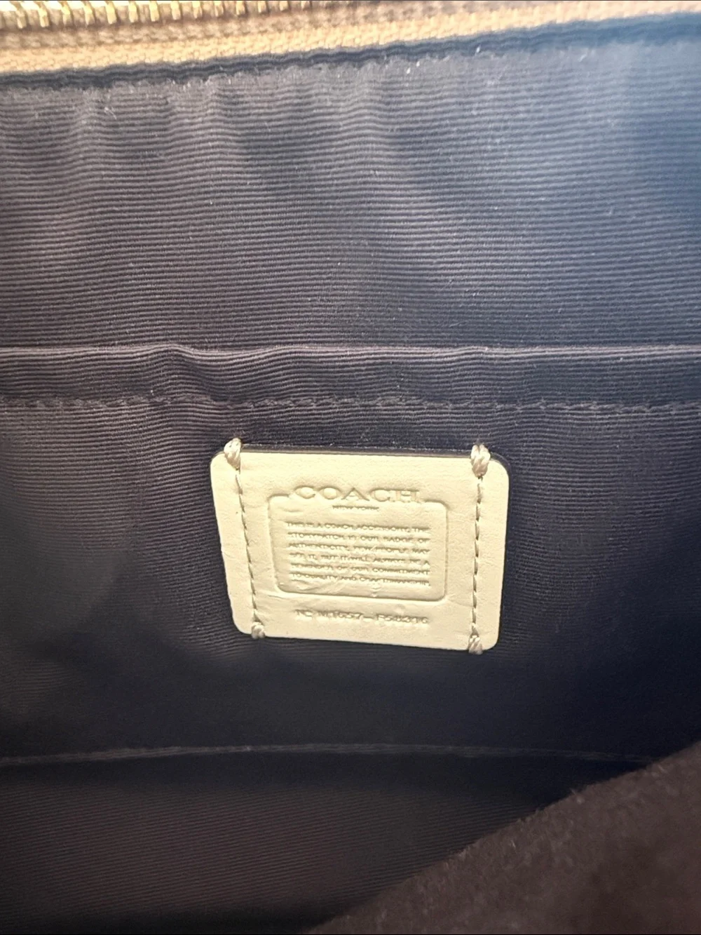 Coach Khaki and Chalk Signature Crossbody Bag